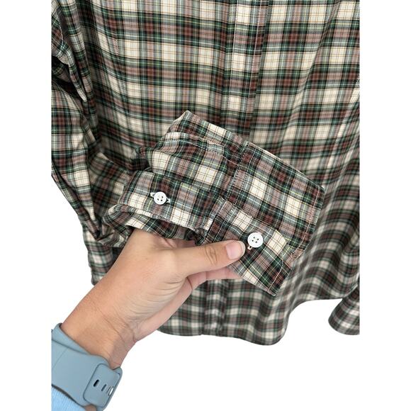 Band of Outsiders Button Down Shirt Plaid Cotton Sleeves Collar Casual Medium - Picture 4 of 10